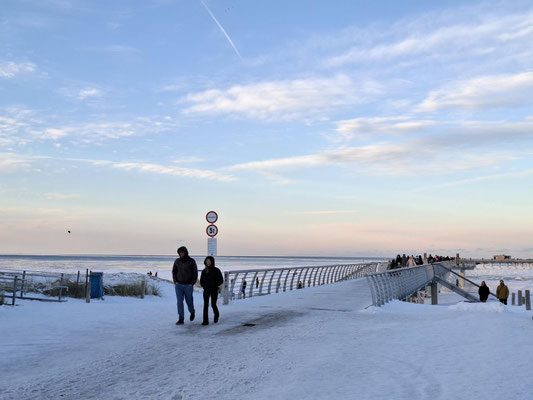 Prerow neue Seebrücke im Winter