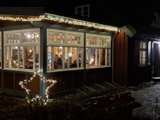 Teeschale Prerow mit Weihnachtsbeleuchtung