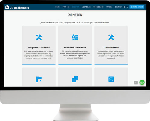 Bouwbedrijf website diensten