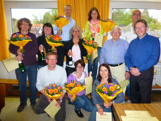 2015 JHV Ehrung Kampfrichter - Wolfgang Tripps, Sabine Mante-Weimar, Markus Schmidt-Hartlieb, Thomas Wölbing, Cornelia Starke, Cornelia Kuchenbrandt, Karl Heinz Butzbach, Christoph Zöller, Bernd Stroh, Manon Stroh-Czapiewski, Bettina Klepsch-Bayer