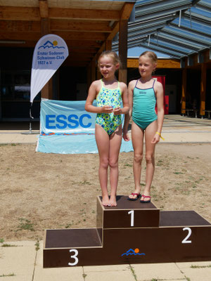 unter 10 Jahre - 2 Erstplatzierte: Louisa Falk und Maja Gedeon