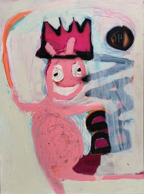 bravOH, 140 x 103 cm, Acryl, Spraypaint auf Hartfaserplatte