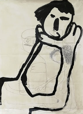 o.T., Acryl auf LKW-Plane, 125 x 170 cm, 2020