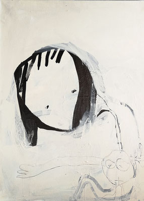 Krumme Seele, 2019, 80 x 100 cm, Acryl auf Leinwand