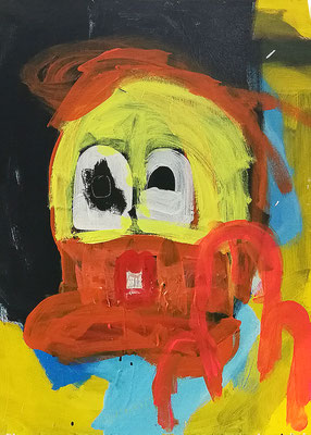 DONALD FUCK, 2019, 60 x 80 cm, Acryl auf Leinwand
