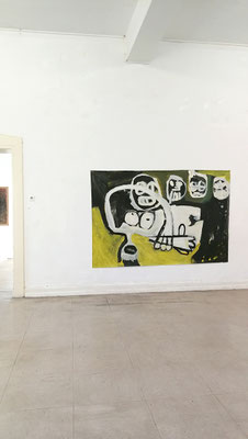 baddreams, Acryl auf LKW-Plane, 150 x 222 cm, 2020