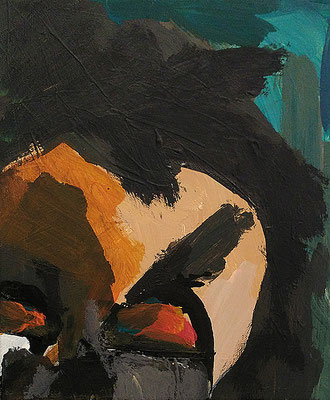 Beethoven beim Komponieren, 2017, 30 x 40 cm, Acryl auf Leinwand