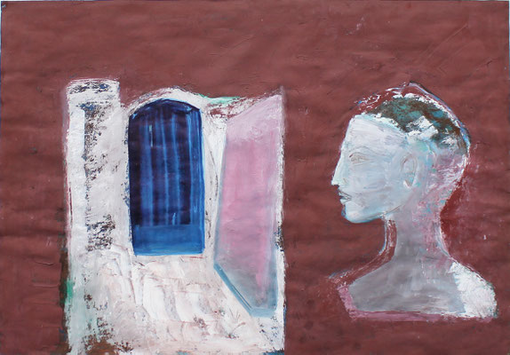 Verriegelt, 1986 - 43 x 61 cm - Öl auf Pappe