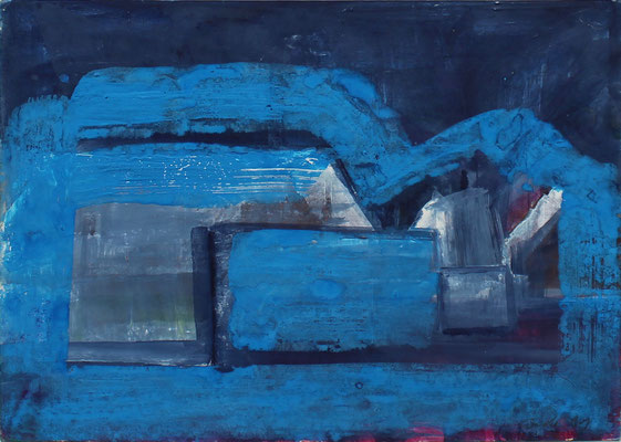 Häuser, 1991 - 24,5 x 34 cm - Mischtechnik auf Papier
