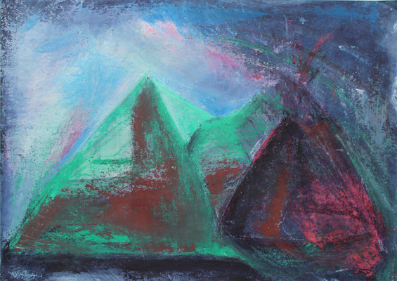 Sizilien, 1989 - 42 x 59 cm - Mischtechnik auf Papier