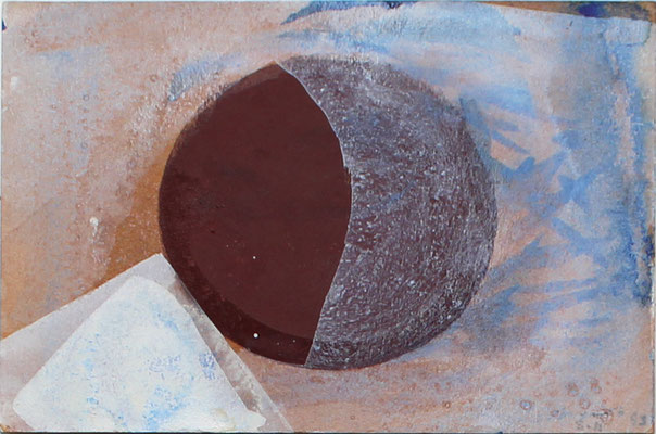 Brauner Kreis, 1993 - 15 x 21 cm - Mischtechnik auf Pappe