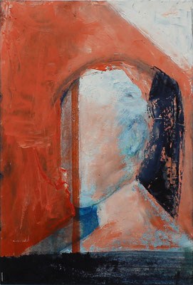Kopf, 1997 - 25 x 17 cm - Ölfarbe auf Papier