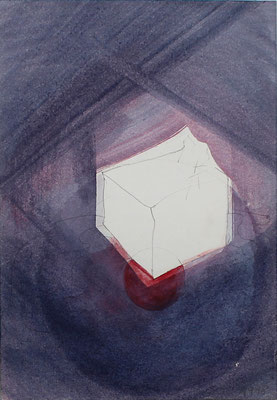Mein Vergessen, 1998 - 25 x 17 cm - Ölfarbe auf Papier