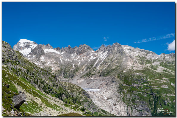 Glacier du Rhône 2208 m, Galenstock 3586 m
