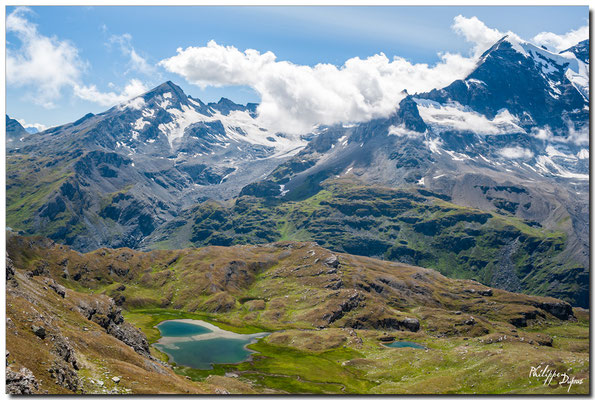 Lacs de Tsofeiret 2572 m, Mont Avril 3347 m, Tour de Boussine 3833 m