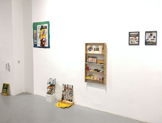 Minute collage, Hacking the network, exhibition installation, photo: Dragan Petrovic