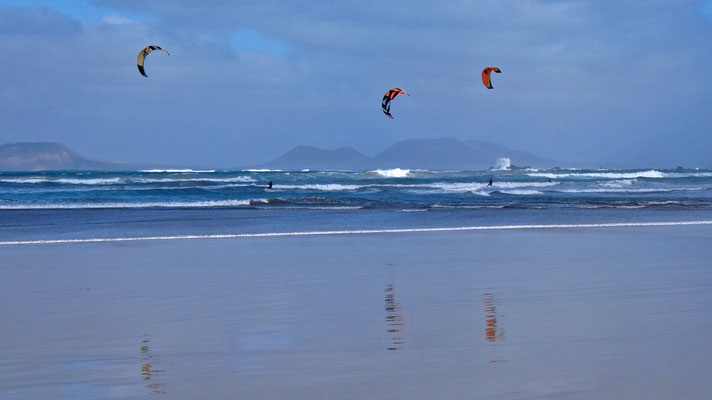 Kiter am Playa de Famara
