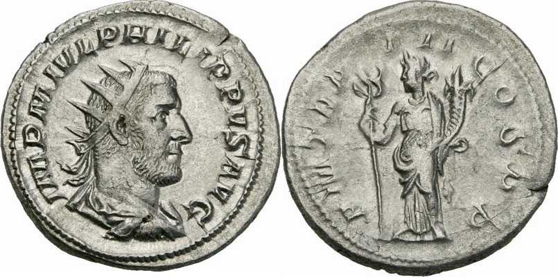 An Antoninianus of Emperor Philipus (244 to 249 AD)