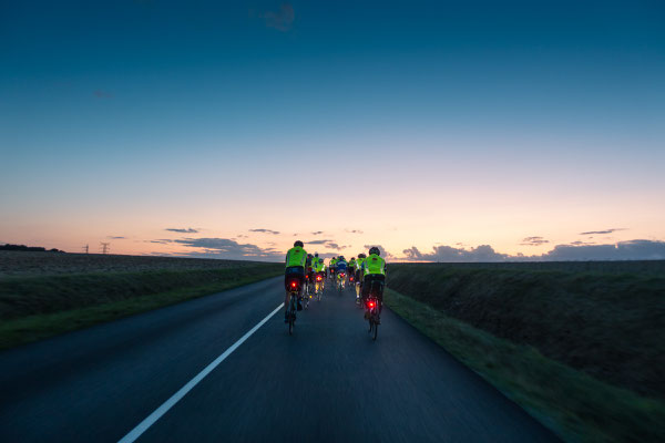 Fahrt in den Sonnenuntergang