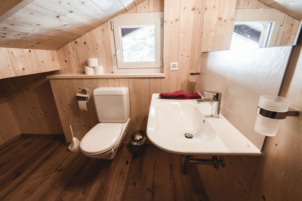 Dusche / WC in der optionalen Loft