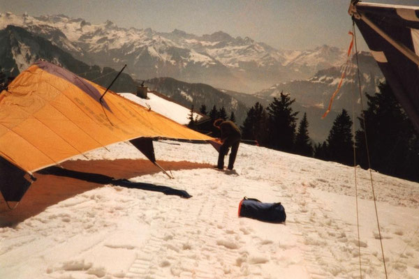 Winterflug auf der Handgruobi