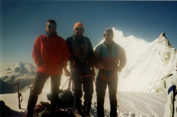 4. August 1996 Bishorn 4153m mit Franz Aschwanden und Martin Wigger