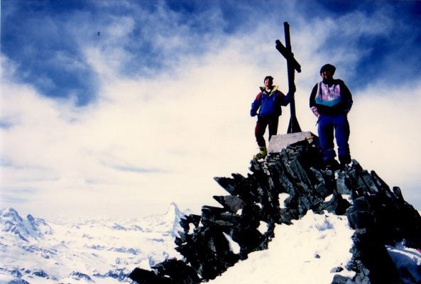 23. März 1997 Allalinhorn 4027m  mit Walter Pfeifhofer