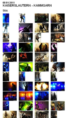 Revolverheld:  Konzertfotogalerien auf der Band-Website seit 2010, Beispiele
