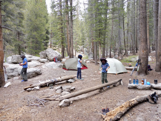 Unsere Campsite am Lower Rock Creek Crossing Camp