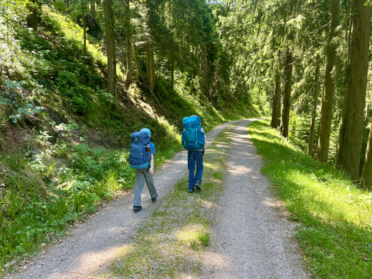 Abstieg vom Turm Richtung Camp