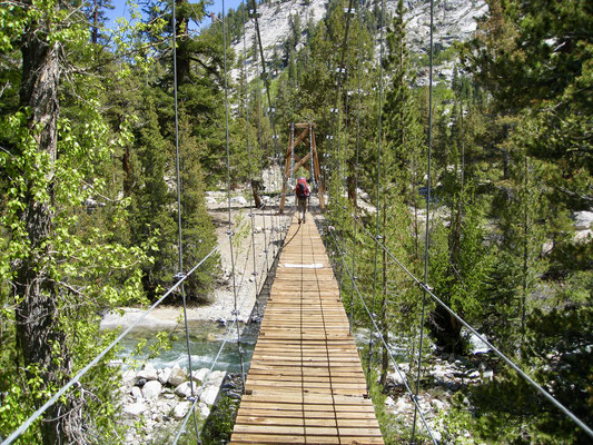 Suspension Bridge bei Woods Creek Campground