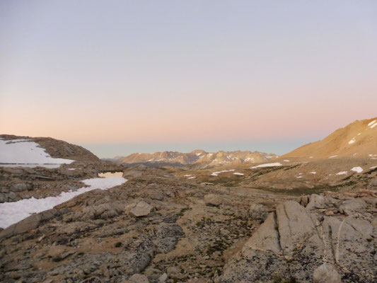 Sonnenuntergang von Diamond Mesa aus mit Blick zurück