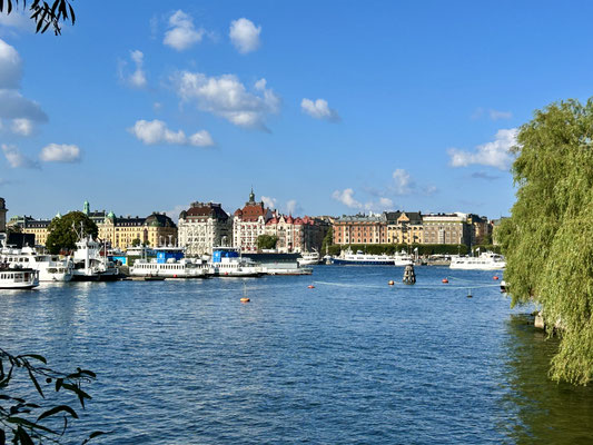Blick auf eine der Inseln Stockholms