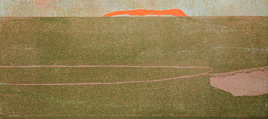 "albzeit", 2012, Öl auf Leinwand, ca. 43 x 111 cm