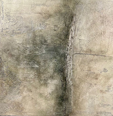 Stone Signs, 2023, Mischtechnik mit Pigmenten, 50x50 cm