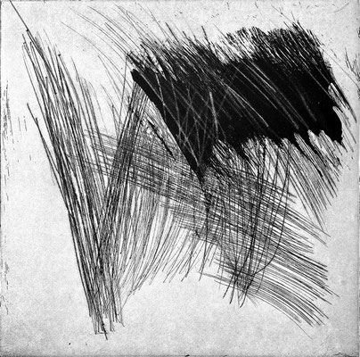 alles fließt eh., 2023, Radierung, Plattengröße 30x30, Blatt 50x50 cm