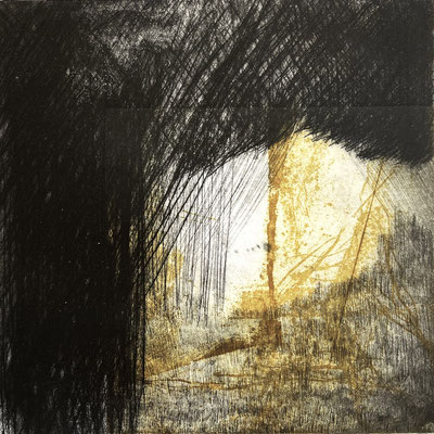 o.T., 2024, Radierung, Plattengröße 20x20 cm, Blattgröße 40x40 cm
