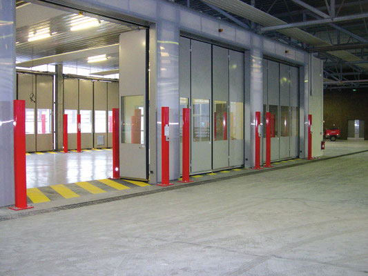 Portes accordéon SMF Société Métallurgique du Forez pour les Pompiers de la Seine Maritime - SDIS76