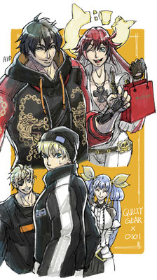 ソル、ジャックオー、カイ、ディズィー、シン（「GUILTY GEAR 」25周年POP UP SHOP in マルイ）