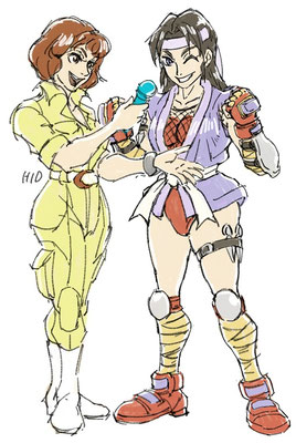 エイプリルとアスカ（TMNTミュータントウォーリアーズ）