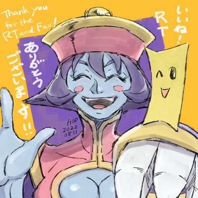レイレイ（ヴァンパイアシリーズ）Twitterの感謝イラスト