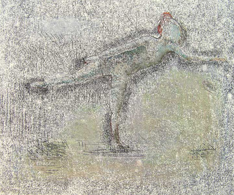 Tänzerin, 2009, 42cm x 30cm, Monotypie und Pastell