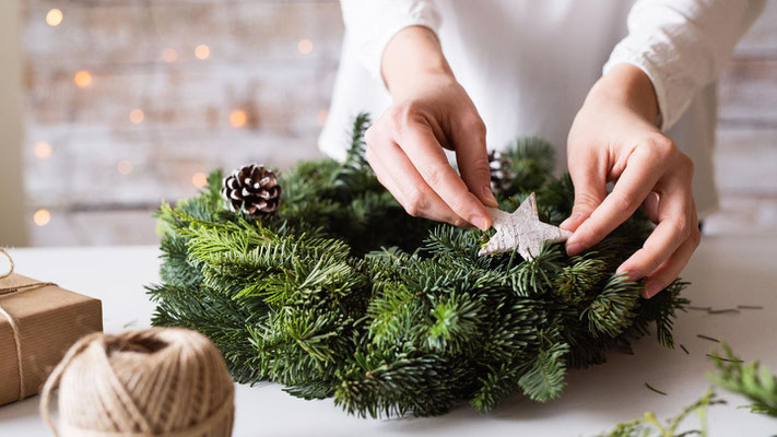 Kranz Advent selber binden Kurs
