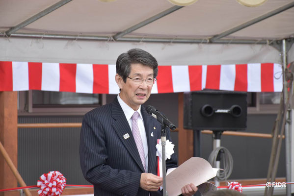 山田町の佐藤信逸町長のあいさつ