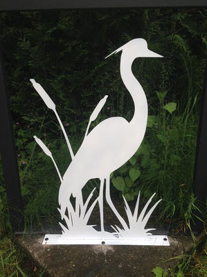 un Eron en tole de 3mm blanc mat 75/47cm 