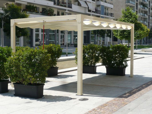 pergola aluminium avec toile coulissante
