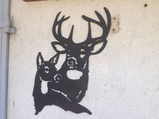 cerf en métal, découpe sur mesure à grenoble