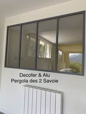 pose d'une verrière intérieur de fabrication artisanale à grenoble