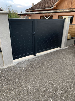 pose d'un portail près de grenoble