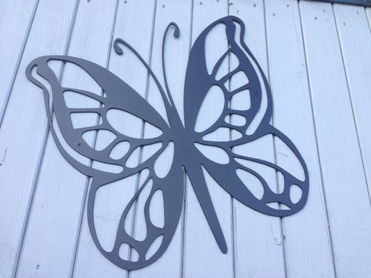 le Papillon en tôle de 3mm noir mat hauteur 50cm 